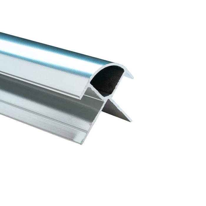 Decortrim – 11.5mm x 2.4m – Metal External Corner Trim – Polished Chrome