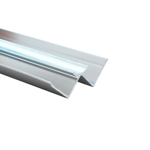 Decortrim – 10.5mm x 2.4m – Metal Internal Corner Trim – Brushed Metal