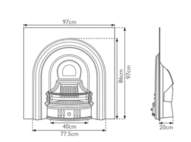 Carron Coleby Cast Iron Fireplace Insert