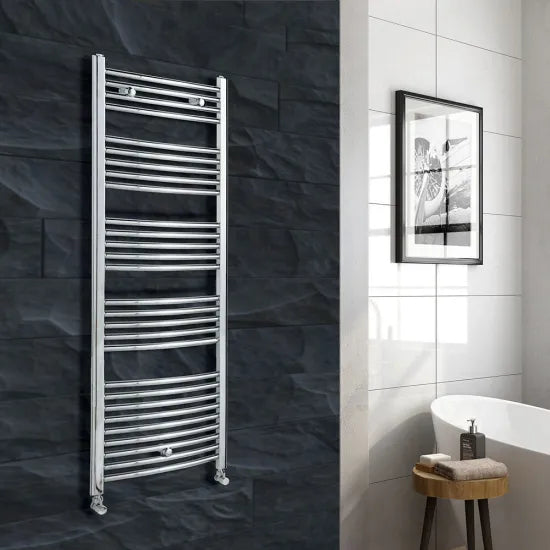 Arley Pro Loco Chrome 1200mm x 500mm Vertical Curved Ladder Rail