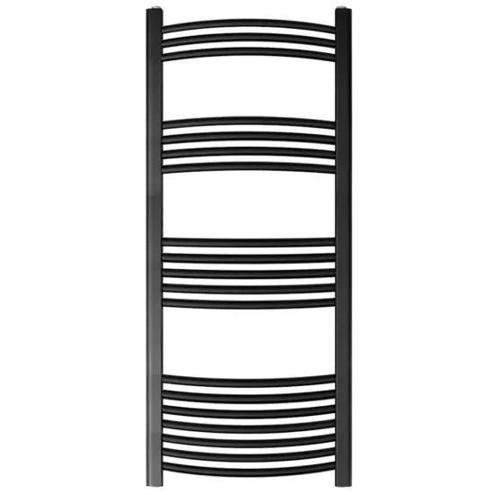 Arley Pro Loco Matt Black 1200mm x 600mm Vertical Curved Ladder Rail