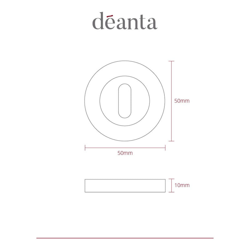 Deanta Escutcheon (Pair) Matt Satin Black
