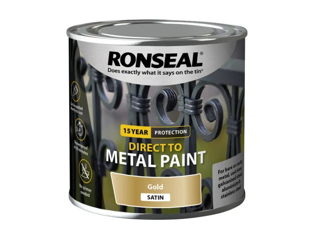 Direct to Metal Paint Gold Satin 250ml