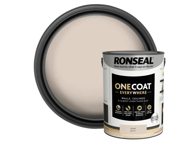 One Coat Everywhere Interior Paint Clay Matt 5 litre