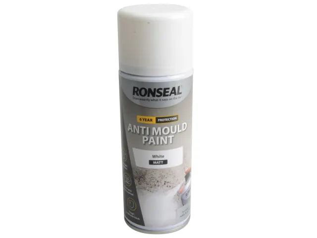 6 Year Anti-Mould Quick Dry Aerosol White Matt 400ml