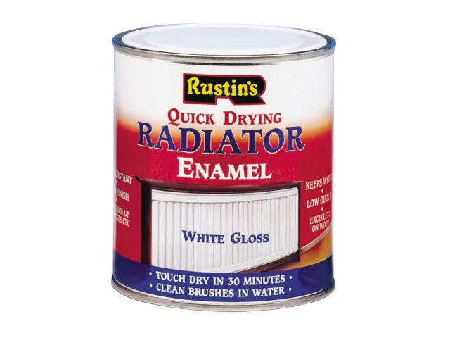 Quick Dry Radiator Enamel Gloss White 500ml