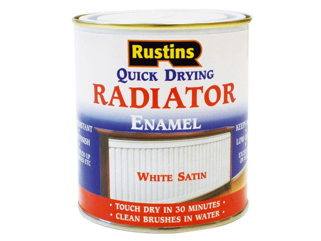 Quick Dry Radiator Enamel Satin White 250ml