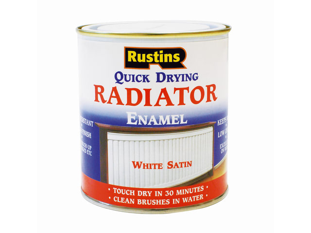 Quick Dry Radiator Enamel Satin White 500ml
