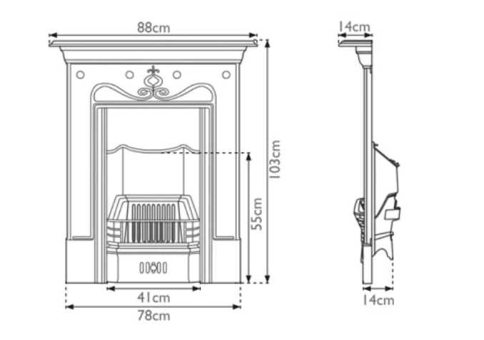Carron Tulip Cast Iron Combination Fireplace