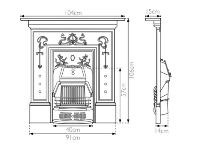 Carron Bella Cast Iron Combination Fireplace