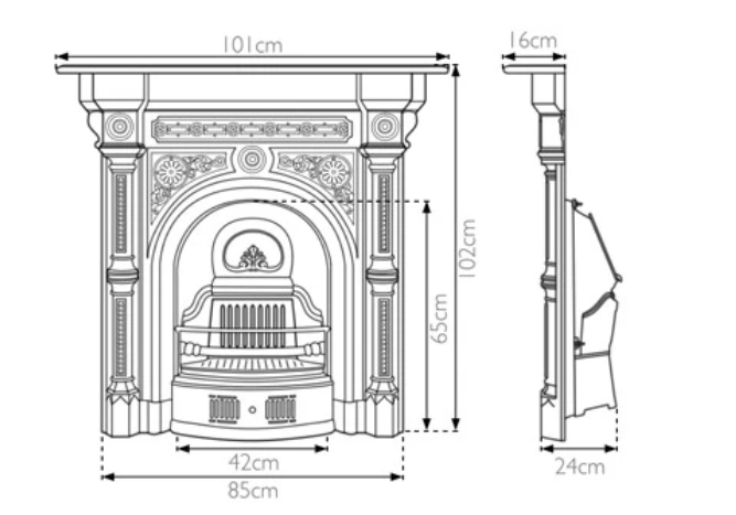 Carron Tweed Cast Iron Combination Fireplace
