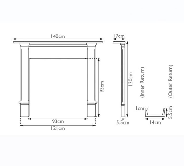 Carron Alice Cast Iron Fireplace Surround
