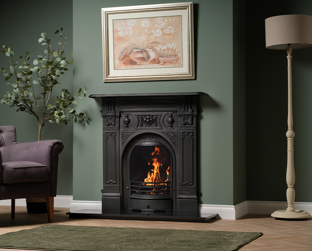 Carron Victorian Large Cast Iron Combination Fireplace
