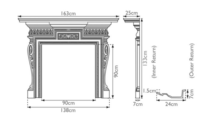 Carron Knightsbridge Cast Iron Fireplace Surround