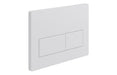 Rectangle Push Button Flushplate - White