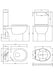 Rimless Pan Cistern & Seat Pack - Line Drawing