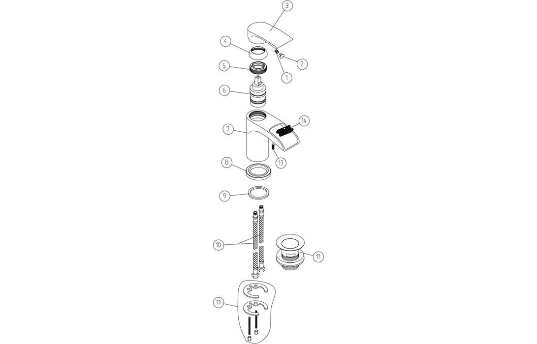 Rivano Basin Mixer - Chrome