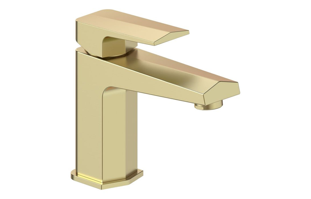 Rivora Basin Mixer & Waste - Brushed Brass