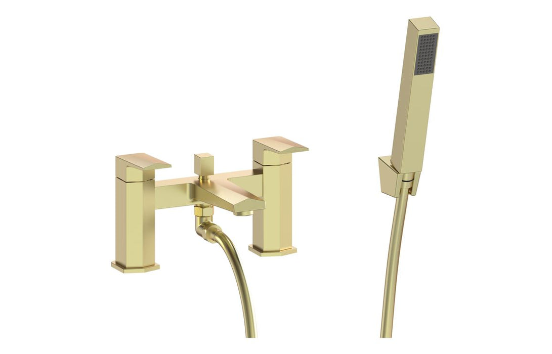 Rivora Bath/Shower Mixer & Bracket - Brushed Brass