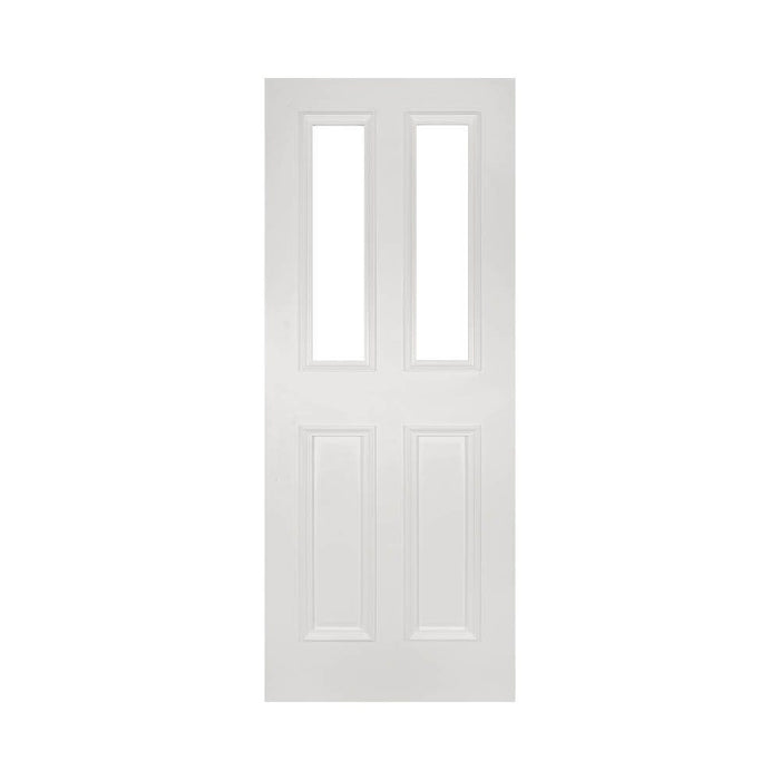 Deanta Rochester White Primed Glazed Door
