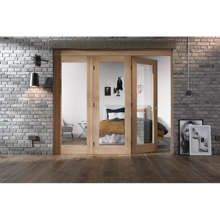 ROOMFOLD FRAME UNFINISHED OAK 3+0