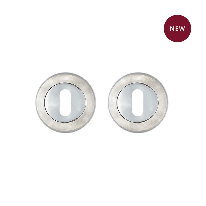 Deanta Escutcheon (Pair) Satin Nickel Chrome