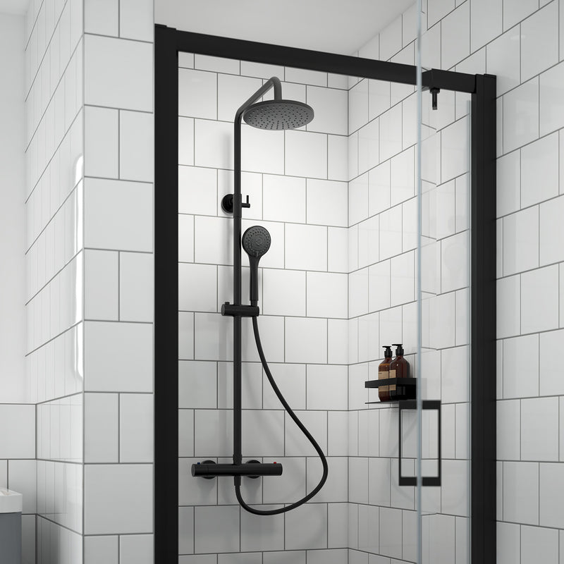 Round Thermostatic Bar Valve & Shower Kit