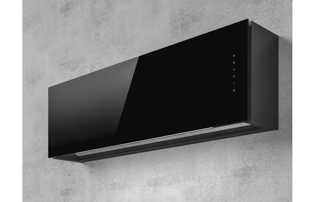 Elica Rules 60cm,90cm,120cm  Integrated Chimney Hood - Black Glass, Dekton,Naked