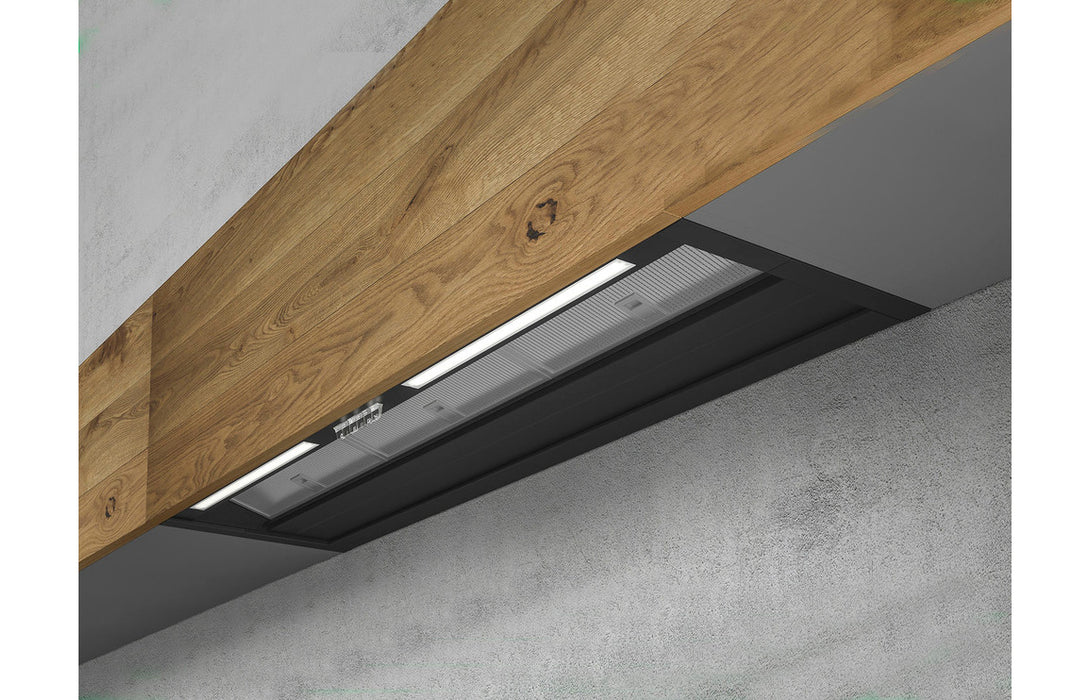 Elica Rules 60cm,90cm,120cm  Integrated Chimney Hood - Black Glass, Dekton,Naked