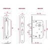 Deanta 3 Lever Mortice Sash Lock Satin Nickel