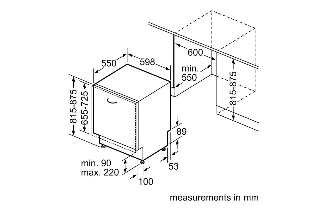 Neff N30 S153HKX03G F/I 13 Place Dishwasher