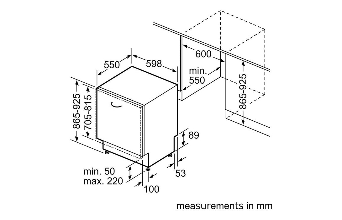 Neff N50 S295HCX02G F/I 14 Place Dishwasher