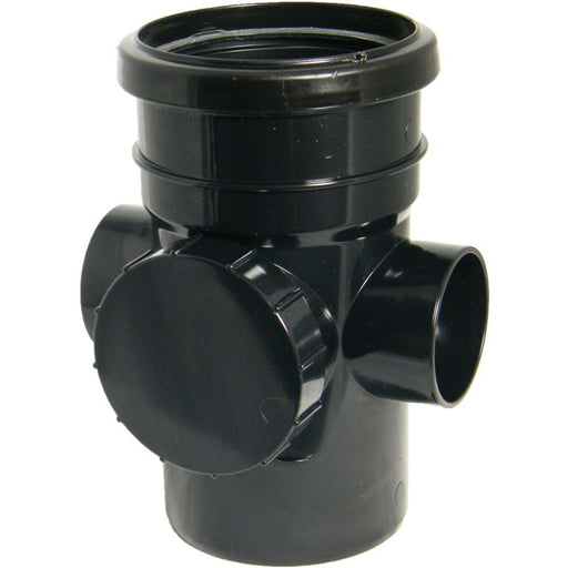 Floplast Soil Access Pipe Single Socket (Black)