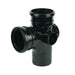Floplast Soil Pipe Access T Branch Double Socket (Black)
