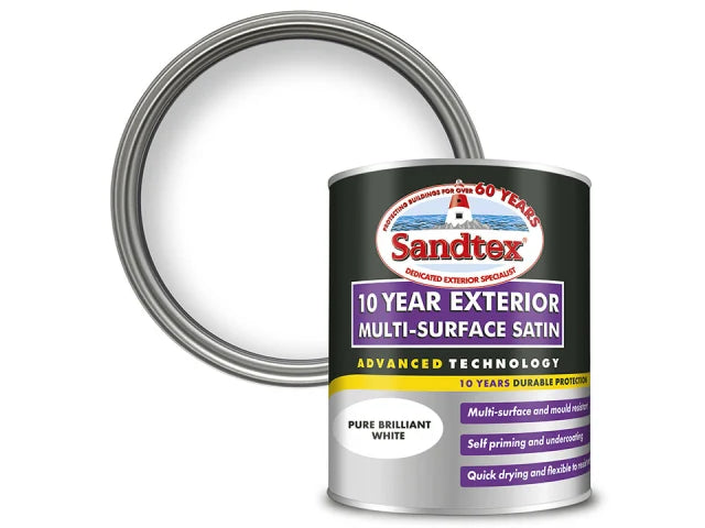 10 Year Multi-Surface Satin Pure Brilliant White 750ml 5100987