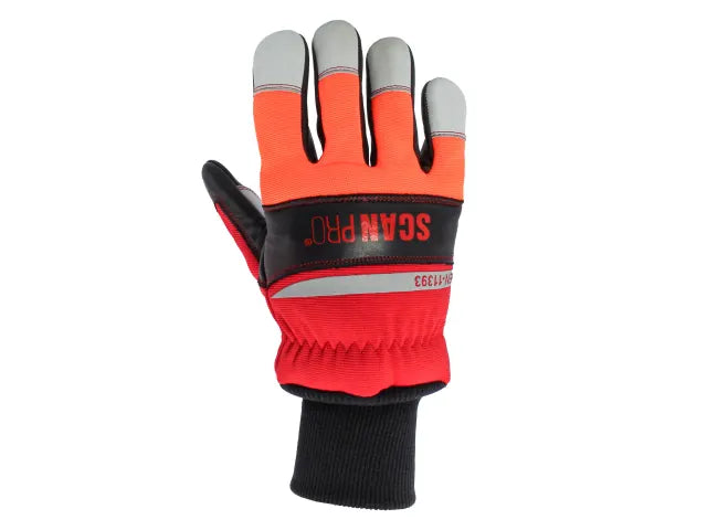 Class 1 Dual Hand Chainsaw Leather Gloves - L (Size 9)
