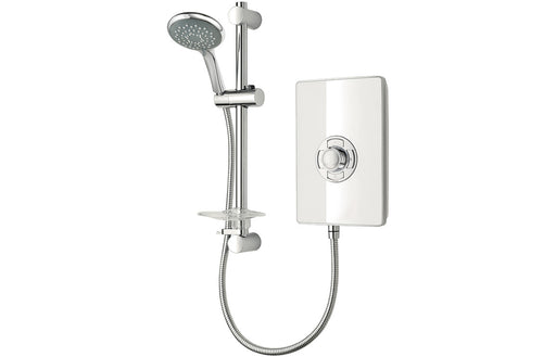 Triton Aspirante Contemporary Electric Shower - White Gloss