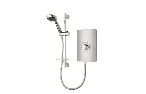Triton Aspirante Contemporary Electric Shower - Brushed Steel