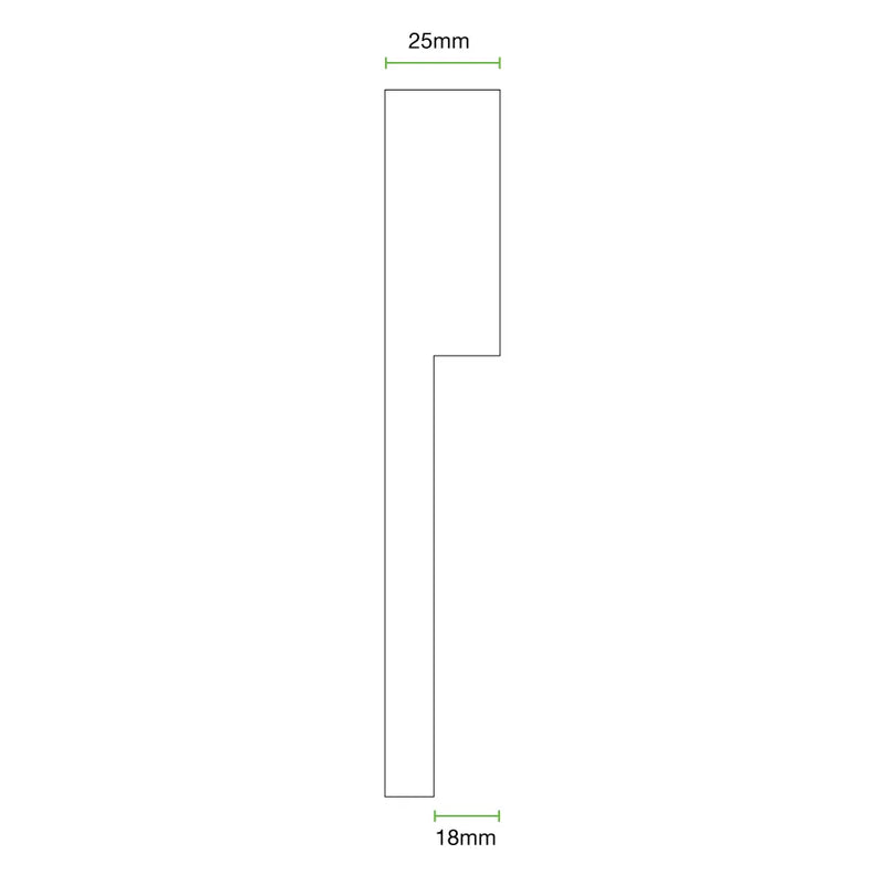 Unprimed Single Groove MDF Skirting Board Cover