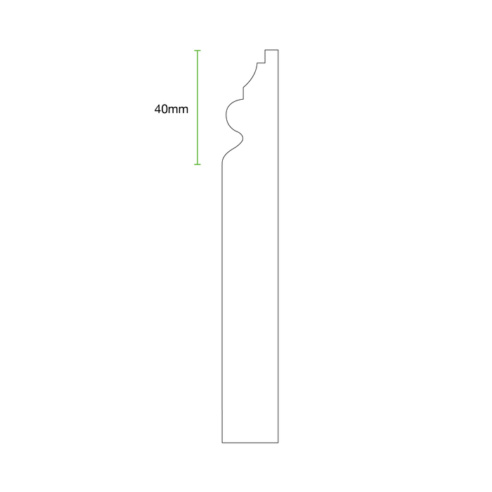 Unprimed Venice MDF Skirting Board Cover