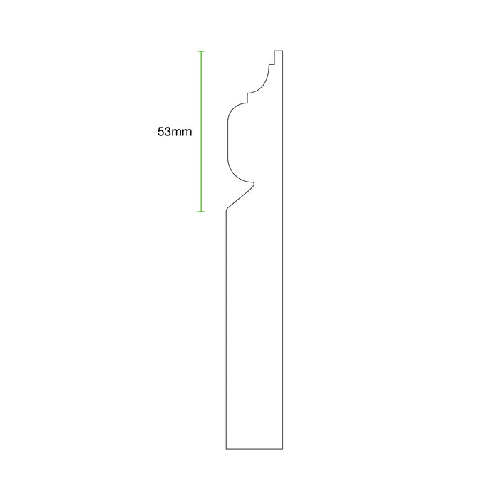 Unprimed Torus II MDF Skirting Board Cover
