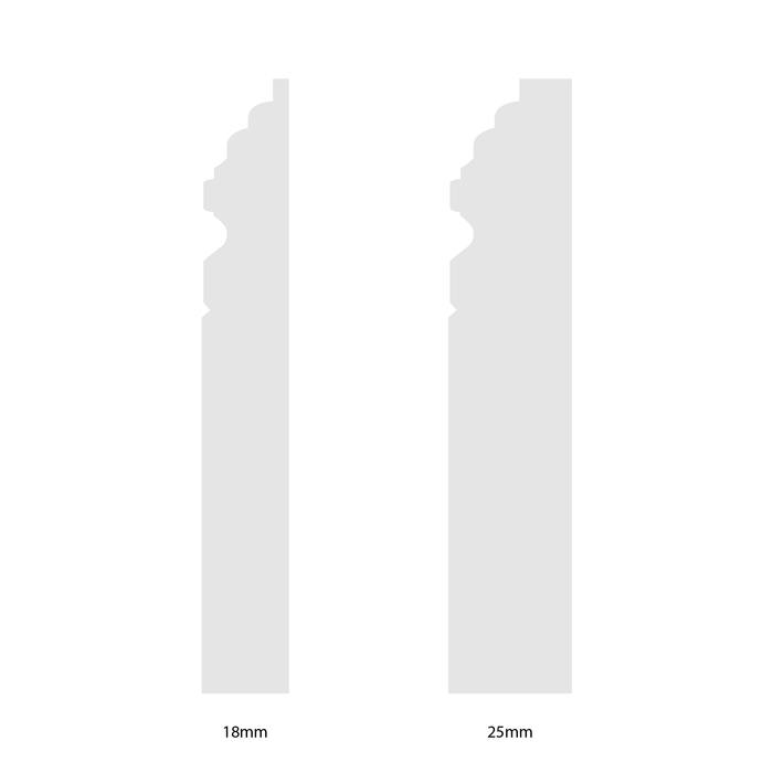 170mm Frontier MDF Skirting Board - Primed or Unprimed