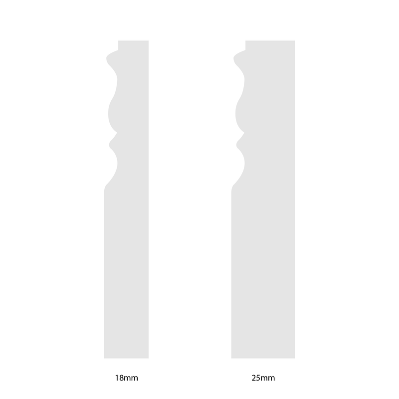 95mm Stockholm Pine Skirting Board - Primed or Unprimed
