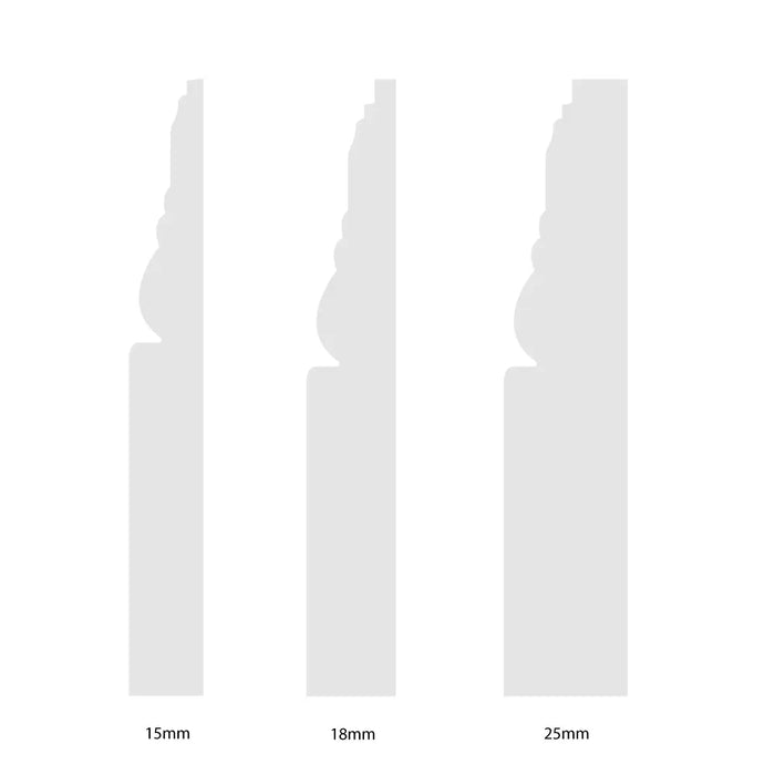 140mm Antique MDF Skirting Board - Primed or Unprimed