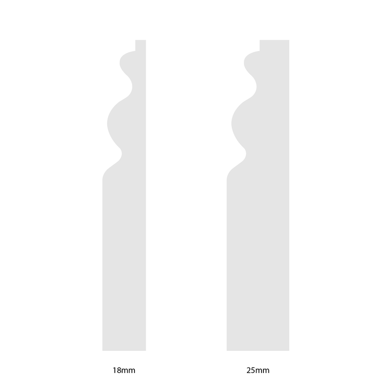 145mm Regency Pine Skirting Board - Primed or Unprimed