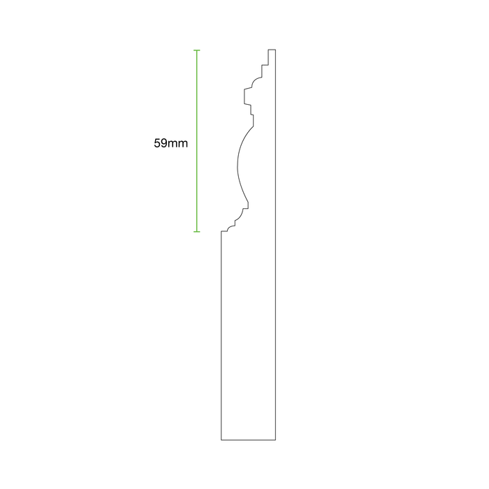 300mm Edwardian MDF Skirting Board