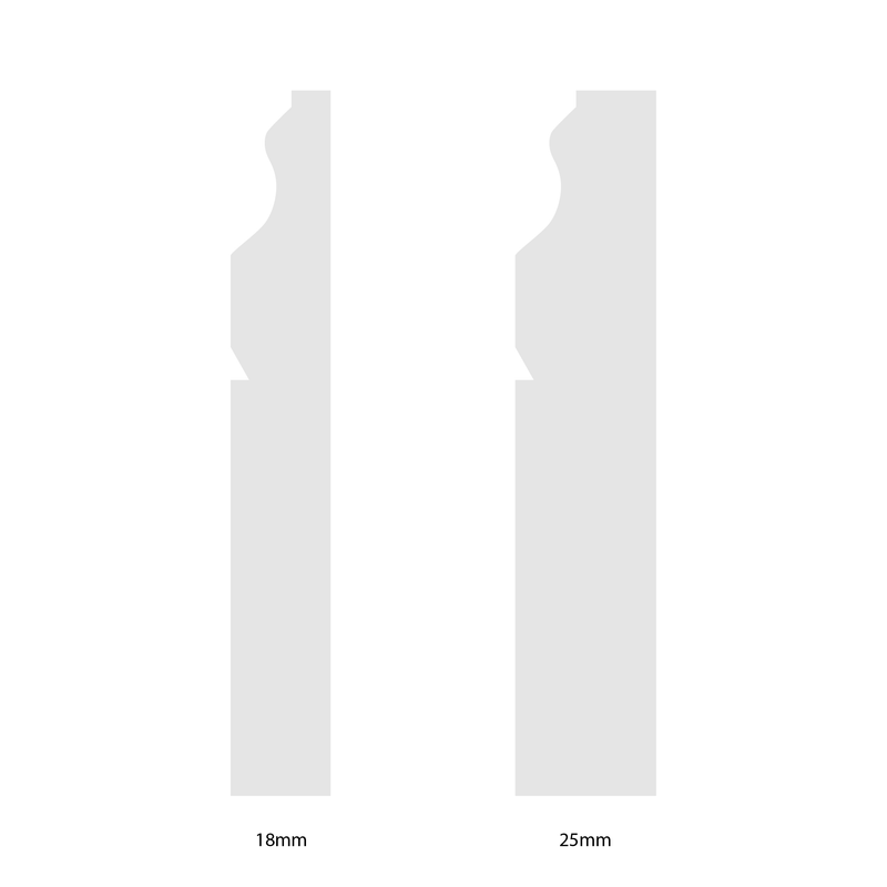 145mm Paris Pine Skirting Board - Primed or Unprimed
