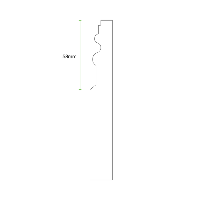 400mm Colonial MDF Skirting Board
