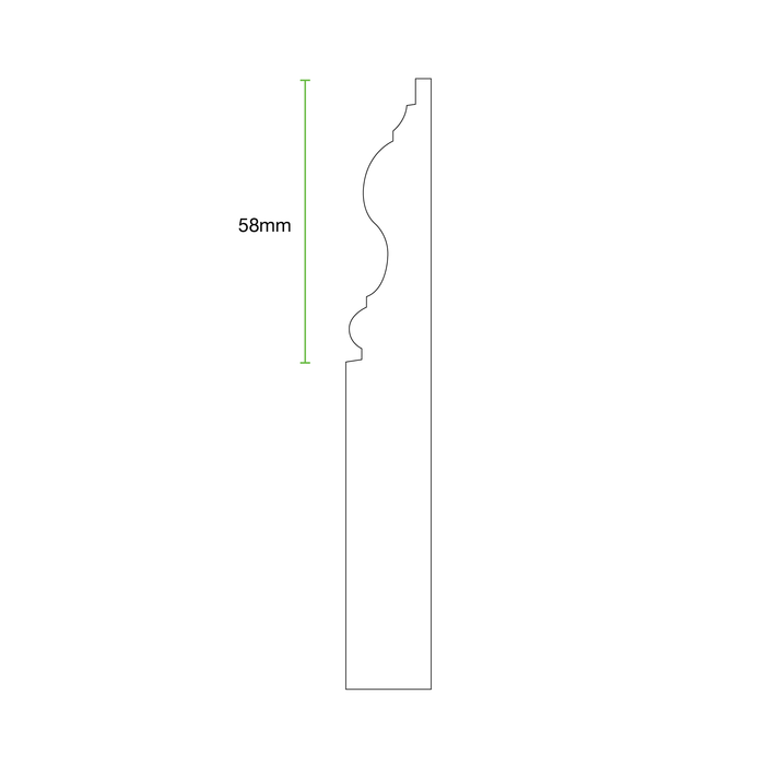 Unprimed Valencia MDF Skirting Board Cover