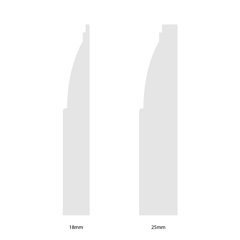 95mm Ovolo Pine Skirting Board - Primed or Unprimed